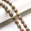 Natural Unakite Beads Strands G-B106-A23-01-2