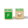 Rack Plating Brass Enamel Beads KK-B060-04G-02P-1