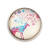 Round with Deer Glass Brooches JEWB-A022-01B-1