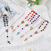 Cross Alloy Enamel Pendant Decorations HJEW-AB00656-4