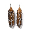 Natural Tiger Eye Big Pointed Pendants G-I322-02P-04-2