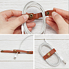 Gorgecraft 20Pcs 2 Colors Imitation Leather Data Wire Earphone Organizer AJEW-GF0004-06-6