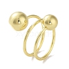 Rack Plating Brass Cuff Rings RJEW-D025-06G-1