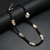 Bohemian Synthetic Non-magnetic Hematite & Coconut & Shell Surf Punk Beaded Necklaces for Men NI4745-3-1