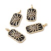 Brass Micro Pave Cubic Zirconia Pendants ZIRC-Z019-20G-NR-1