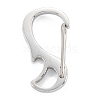 Non-Tarnish 304 Stainless Steel Push Gate Snap Keychain Clasp Findings STAS-C024-20P-1