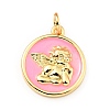 Brass Enamel Pendants KK-G416-38G-2