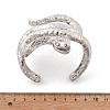 Snake Alloy Open Cuff Bangles for Women BJEW-A027-02P-5