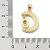 Brass Micro Pave Clear Cubic Zirconia Pendants KK-A221-18H-G-3