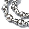 Natural Shell Pearl 3-Hole Guru Bead Strands G-K149-53B-3