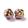 UV Plating Rainbow Iridescent Acrylic Beads PACR-H003-13-3