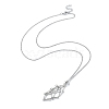 3Pcs 3 Style Brass Bar Link Chains Macrame Pouch Empty Stone Holder for Pendant Necklaces Making NJEW-JN04467-3