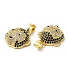 Rack Plating Brass Micro Pave Cubic Zirconia Pendants KK-M252-03G-2