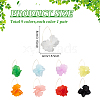 ANATTASOUL 9 Pairs 9 Colors Acrylic Flower Dangle Earrings EJEW-AN0001-44-2