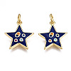 Brass Micro Pave Cubic Zirconia Enamel Charms ZIRC-Q200-025A-NF-1