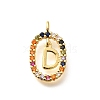 Brass Micro Pave Cubic Zirconia Pendants ZIRC-P123-01G-D02-1