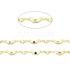Handmade Brass Glass Link Chain CHC-I045-23G-2