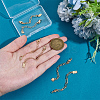 6Pcs 6 Styles Brass Ends with Chain FIND-PH0060-21G-3