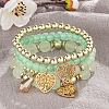 Acrylic & Glass Beaded Stretch Bracelet Sets WG37C2F-05-1