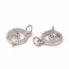 Brass Micro Pave Cubic Zirconia Bird Charms KK-E068-VB315-3