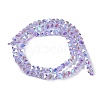 Electroplate Glass Beads Strands GLAA-Q105-02A-2