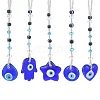 Handmade Evil Eye Lampwork Pendant Decoration HJEW-JM01190-1