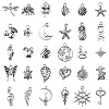 30Pcs 30 Style Tibetan Style Alloy Charms TIBE-YW0001-04-1