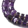 Natural Banded Amethyst Beads Strands G-K245-C02-08-4