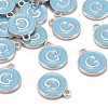 Platinum Plated Alloy Enamel Charms ENAM-S118-04G-P-4