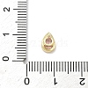 Teardrop Brass Micro Pave Cubic Zirconia Cabochons KK-P345-13G-B01-3