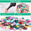 AHADERMAKER 250g Mixed Shape with Glitter Powder Mosaic Tiles Glass Cabochons DIY-GA0003-68-5