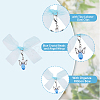 10Pcs Angel Glass & Alloy Pendant Decorations PALLOY-AB00155-4