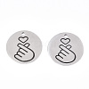 Non-Tarnish 201 Stainless Steel Pendants STAS-T064-38P-29-2