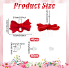 40Pcs Alloy Bowknot Stud Earring Findings EJEW-ME0001-23B-2