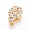 Brass Micro Pave Cubic Zirconia Charms KK-N254-217G-P-1