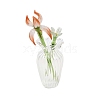 Handmade Lampwork Birthday Flower & Vase Set for Tabletop Display LAMP-D007-002H-1