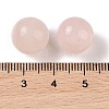 Natural Rose Quartz No Hole Sphere Beads G-K353-04B-01-3