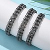 Natural Labradorite and Synthetic Hematite Adjustable Braided Bead Bracelets BJEW-H626-01-09-1