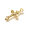 Rack Plating Brass Micro Pave Cubic Zirconia Pendants KK-L226-005G-02-2