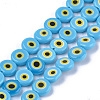 Handmade Evil Eye Lampwork Beads Strands LAMP-S191-02C-09-2