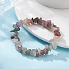 Natural Agate Chips Beaded Stretch Bracelets for Women BJEW-JB09409-3