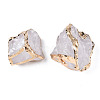Plated Natural Quartz Crystal Beads G-T133-23-2