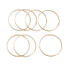 7Pcs Vacuum Plating 304 Stainless Steel Textured Ring Bangles Set for Women BJEW-A011-11C-G-2