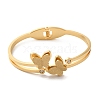 Adjustable Butterfly Vacuum Plating 304 Stainless Steel Bangles for Women BJEW-F474-13G-2