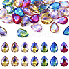 70Pcs 7 Colors Pointed Back Glass Rhinestone Cabochons RGLA-TA0001-06-9