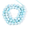 Anti-Tarnish Electroplate Glass Beads Strands GLAA-T025-8mm-12D-2