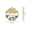 Golden Plated Alloy Enamel Pendants ENAM-CJ0001-62-2