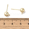 Brass Studs Earrings Finding KK-K383-03C-G-3