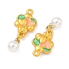 Alloy Enamel with Plastic Pearl Pendants FIND-G111-01MG-2