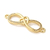 Rack Plating Brass Micro Pave Cubic Zirconia Infinity Connector Charms KK-C084-23A-G-2